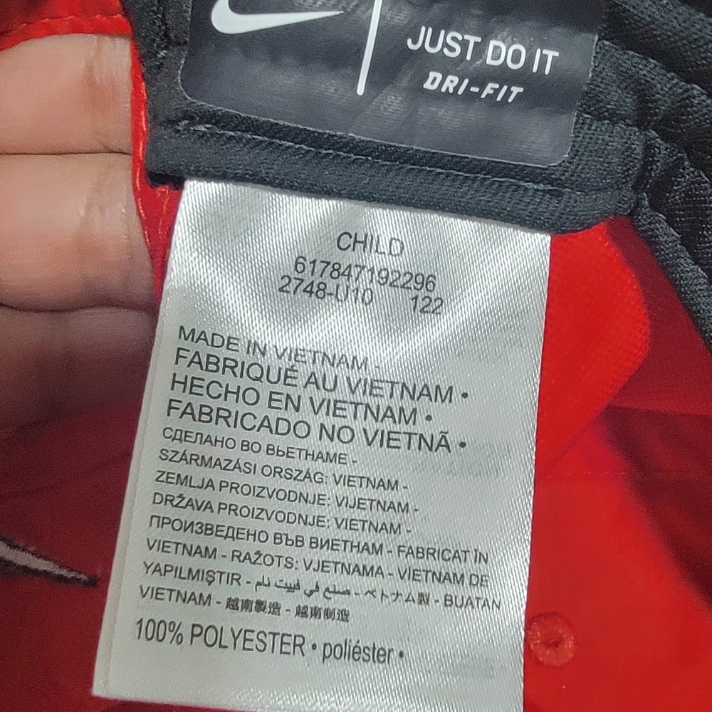 Nike Dri-FIT Red Child Athletic Top